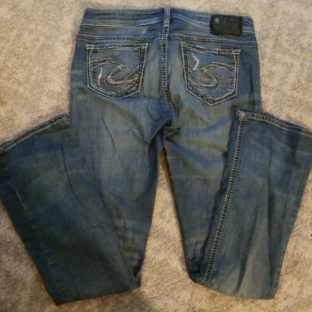Silver boot cut Jean's 28/33